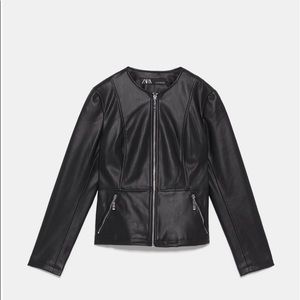 Zara faux leather jacket